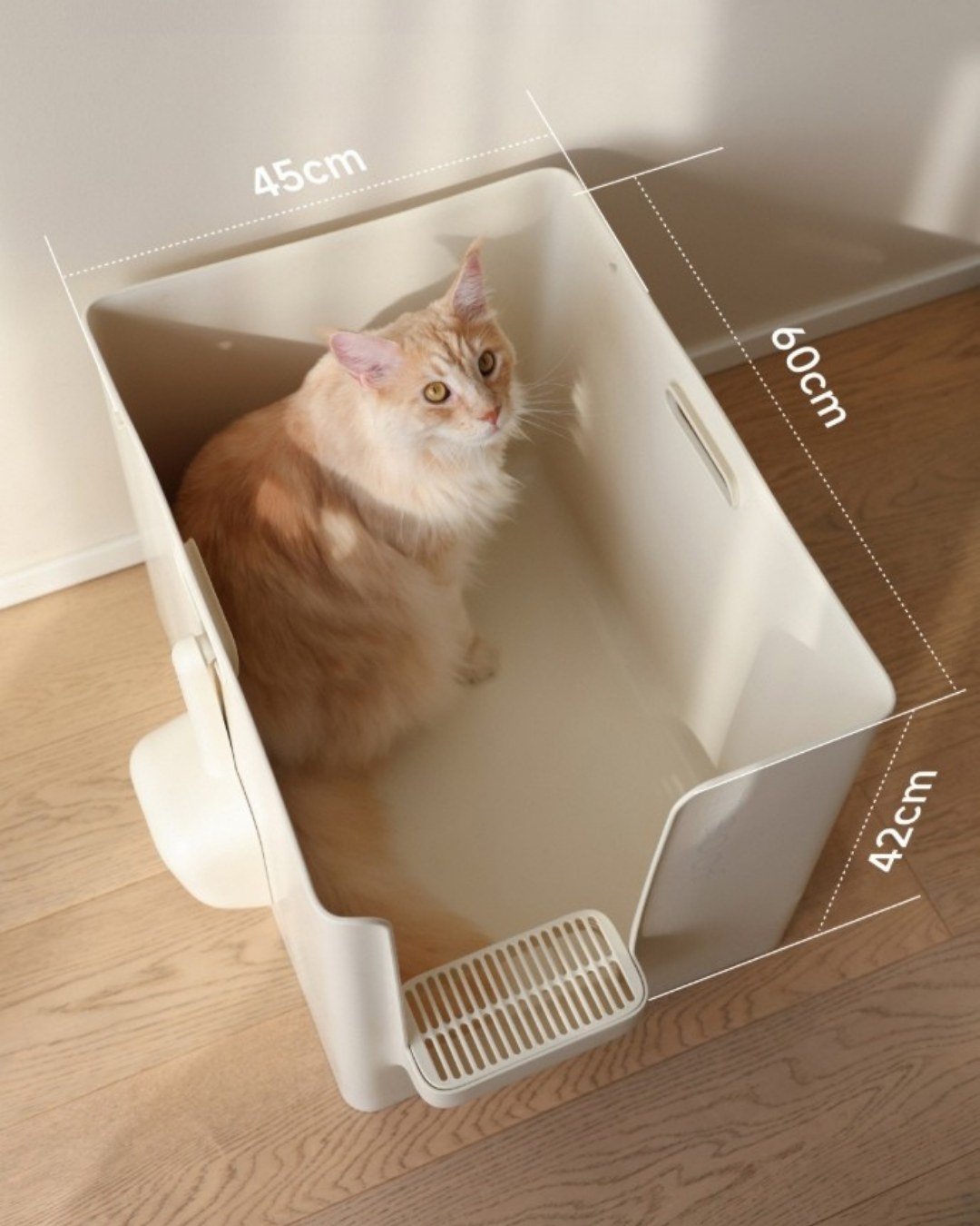 meoof 大別墅貓砂盆 100L（米白） 圖 4